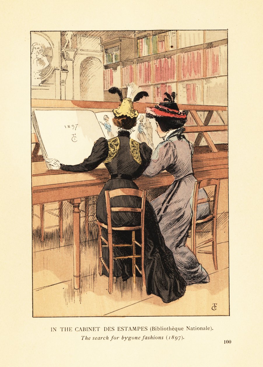 In het Cabinet des Estampes, Bibliothèque Nationale door François Courboin