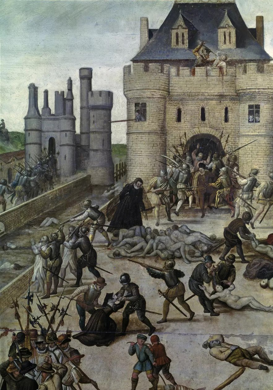 Bloedbad op St. Bartholomeusdag door Francois Dubois