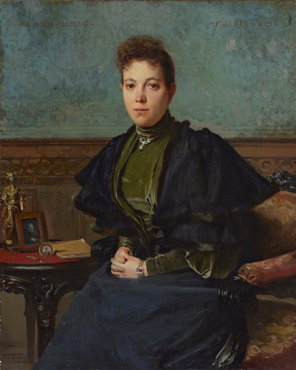 Portret van Vera Kharitonenko door Francois Flameng