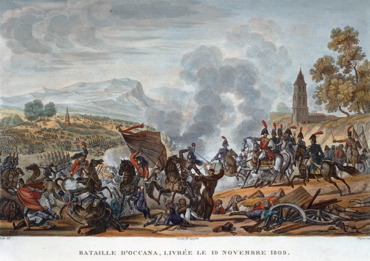 De Slag bij Occana, 19 November 1809 door François Pigeot