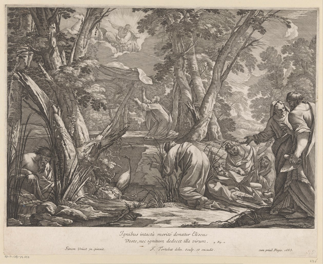 Elias in de vurige wagen door François Tortebat