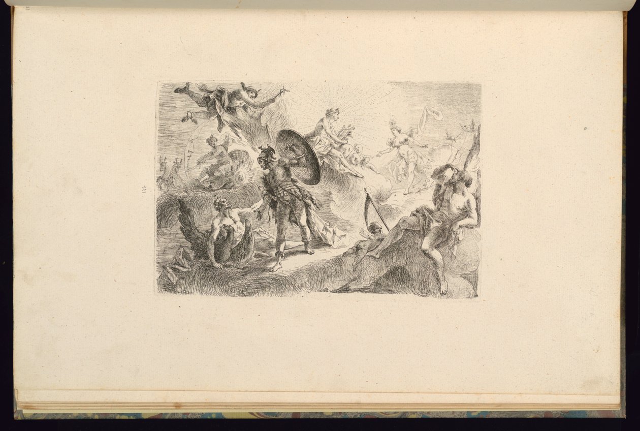 Ontwerp met Apollo door François de Cuvilliés the younger