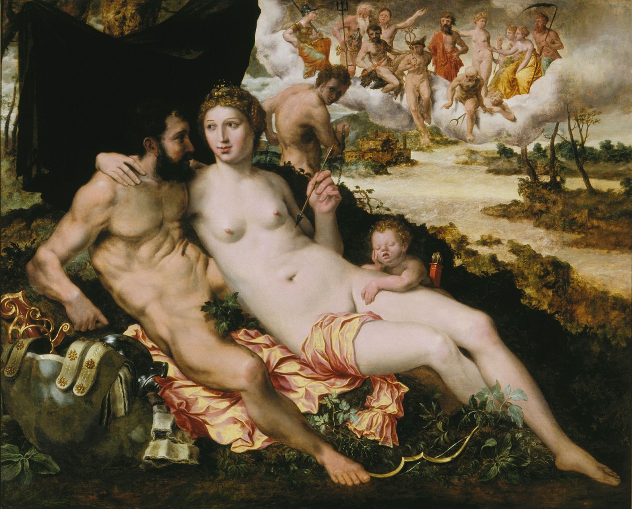 Venus en Mars door Frans Floris