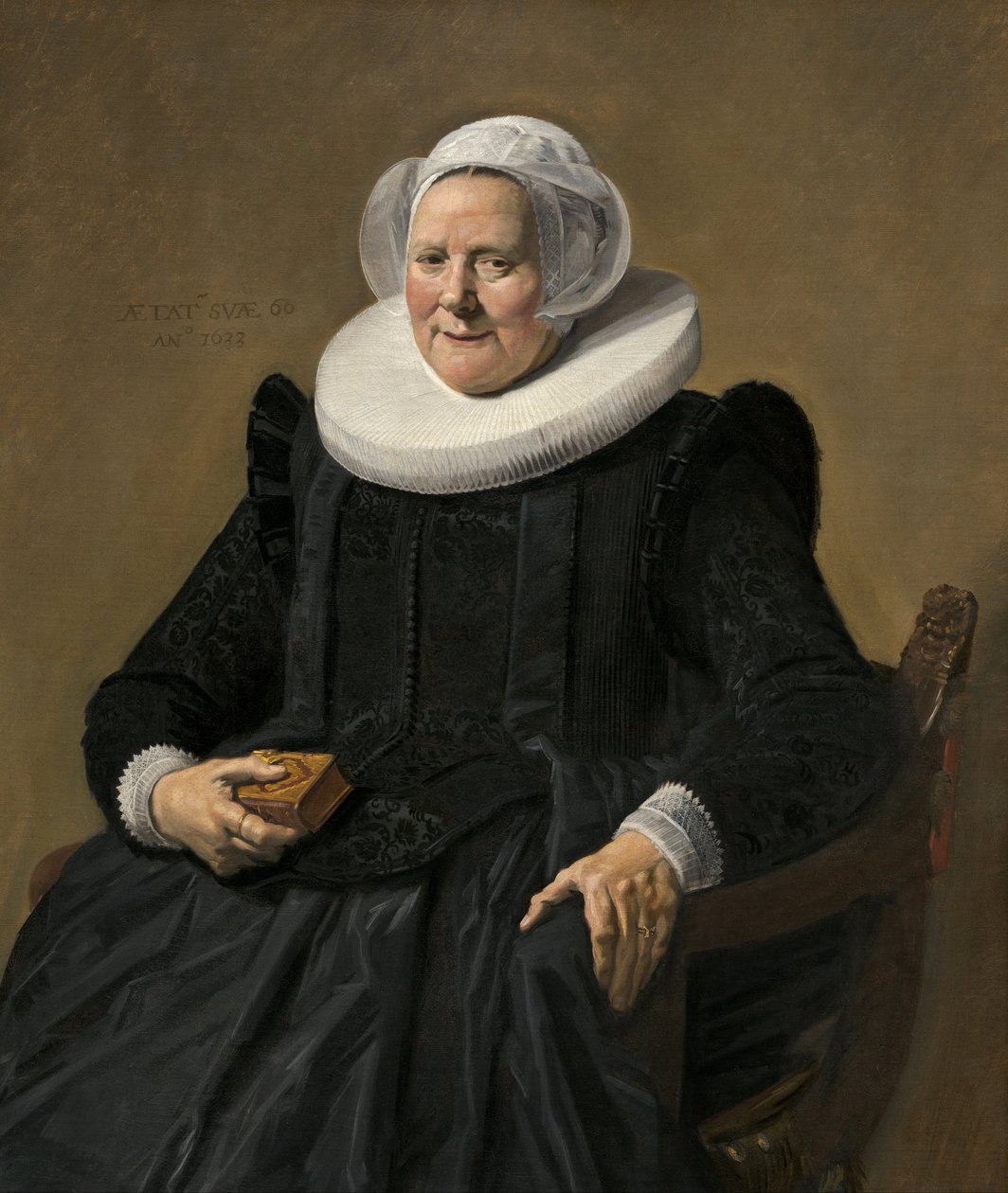 Portret van een oudere dame door Frans Hals