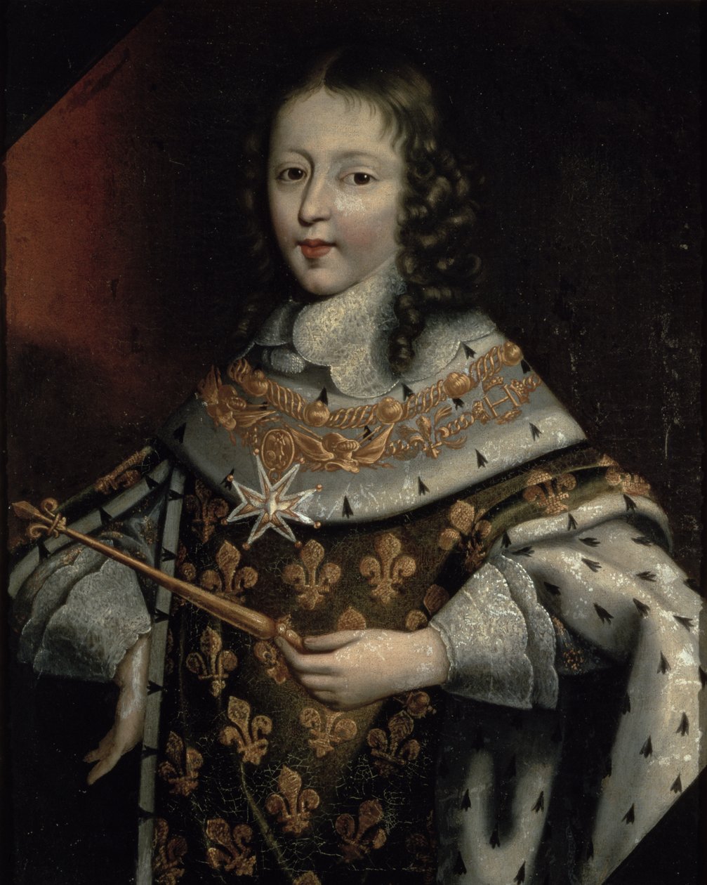 Portret van Lodewijk XIV (1638-1715) als jongen door Frans II Pourbus