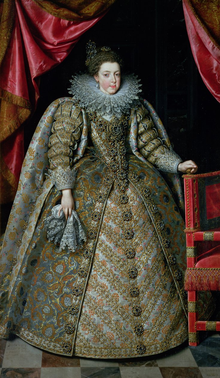 Portret van Elisabeth van Frankrijk (1602-44) door Frans Pourbus the Younger