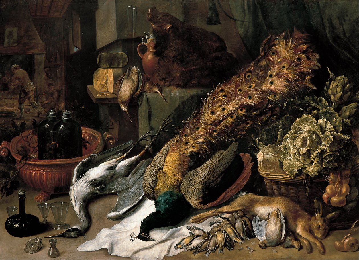 Stilleven met een Wijnkoeler door Frans Snyders or Snijders