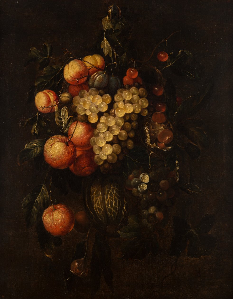 Een weelderige verzameling fruit door Frans van Everbroeck