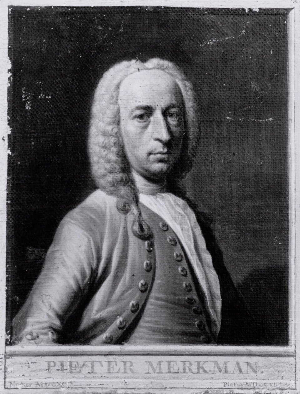 Portrait of Pieter Merkman Jr door Frans Decker