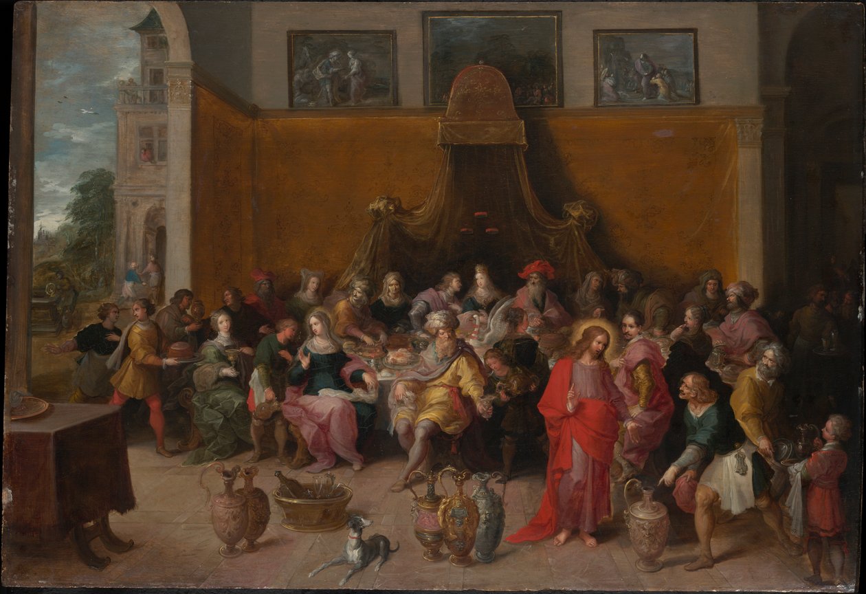 De bruiloft te Kana door Frans Francken the Younger