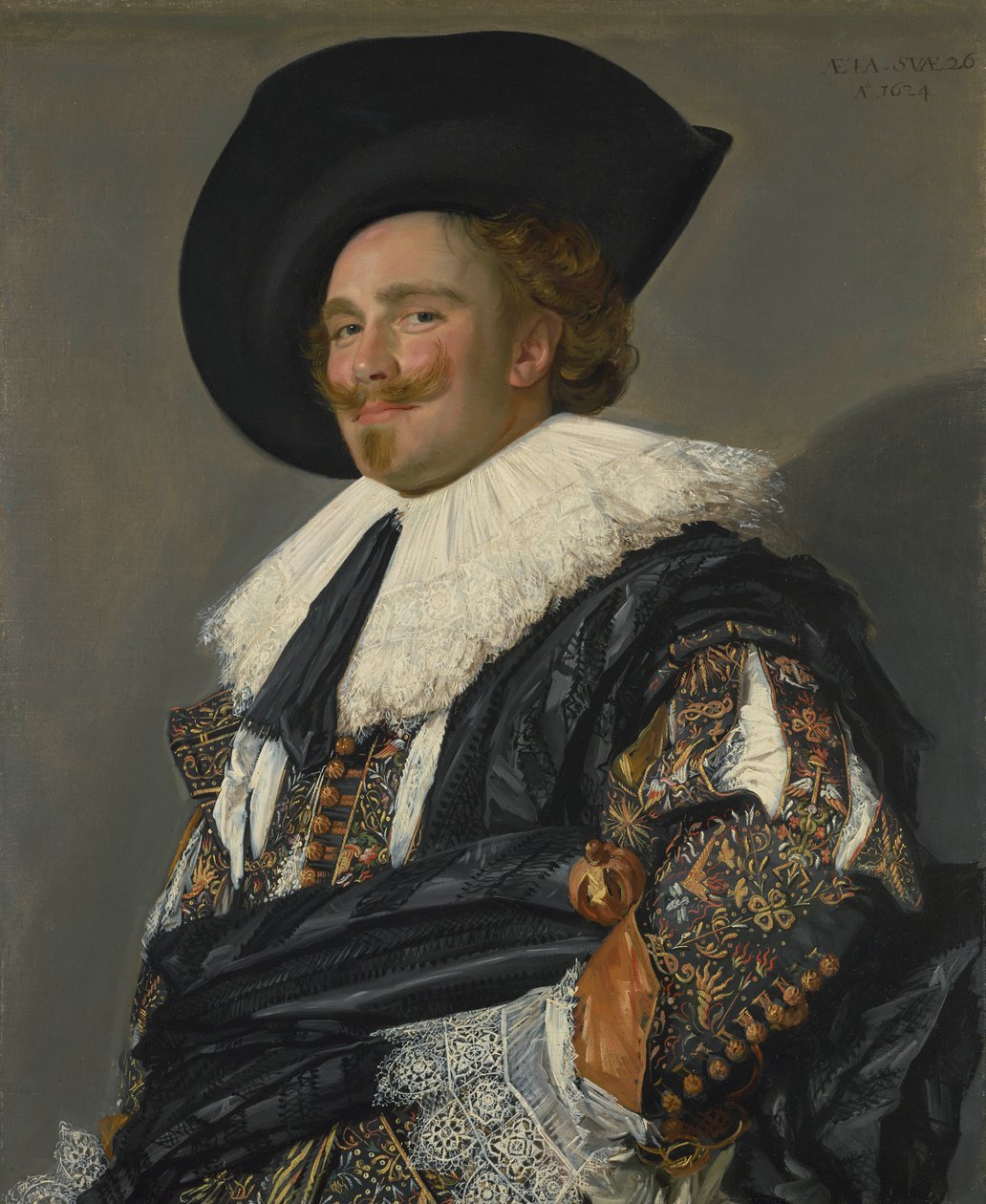 De lachende cavalier door Frans Hals