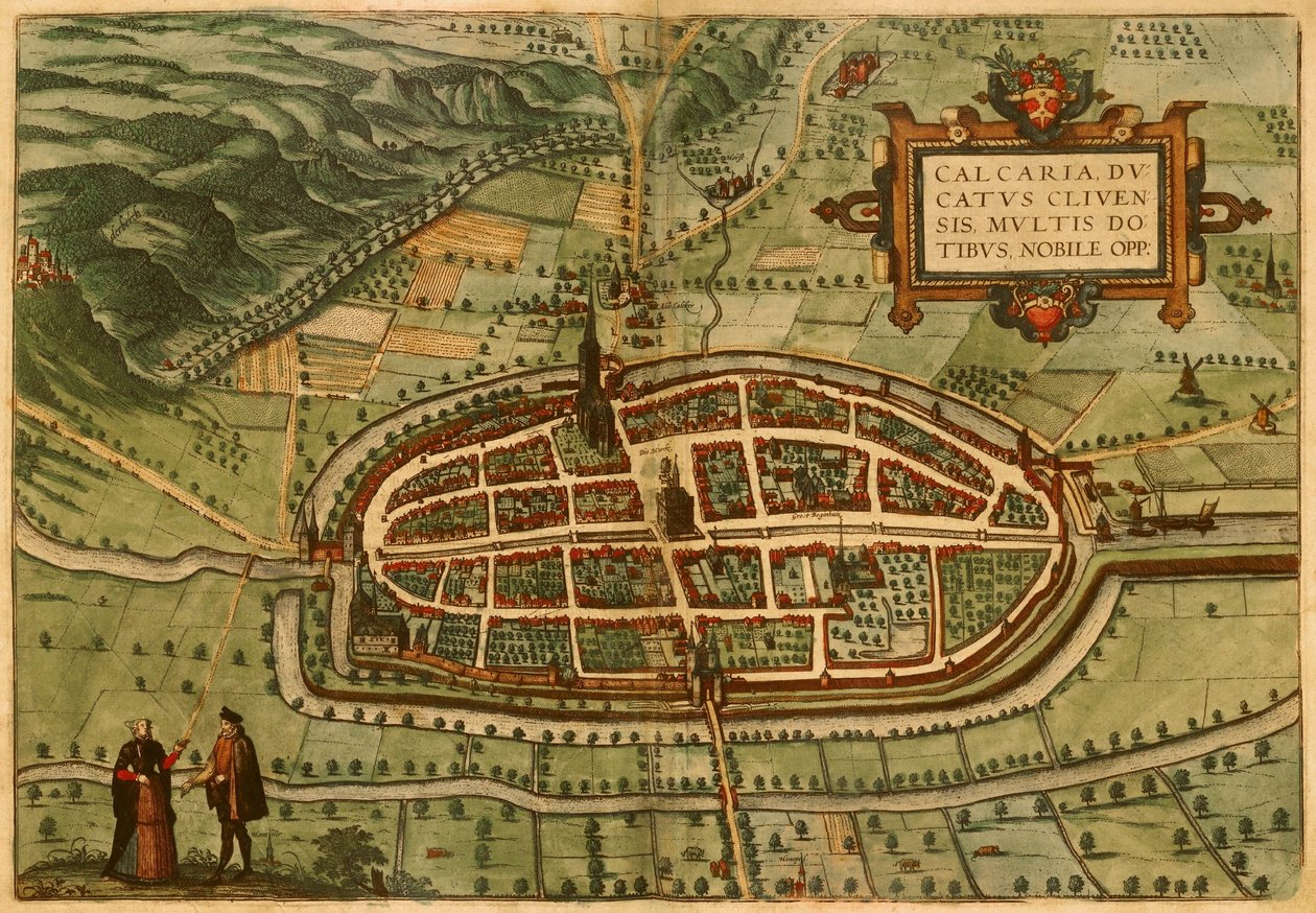 Kalkar Braun Hogenberg 1575 door Frans Hogenberg