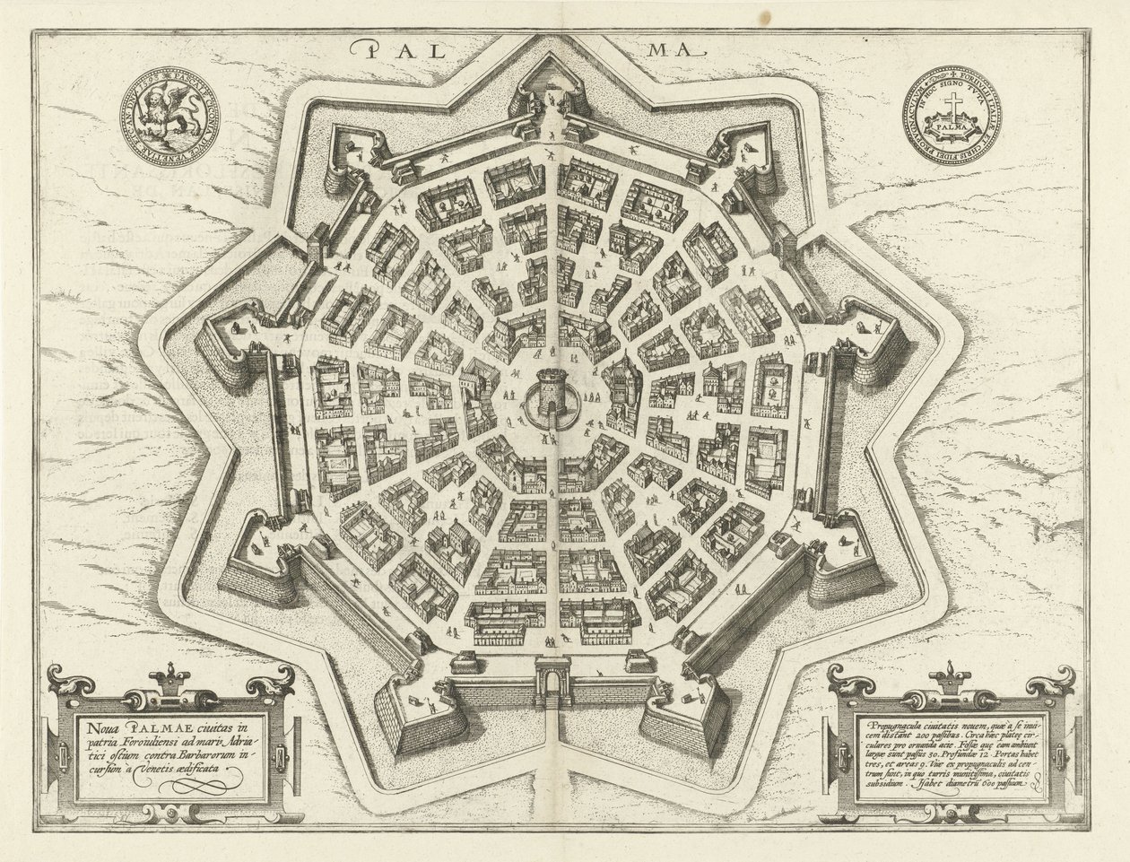 Plattegrond van Palmanova door Frans Hogenberg