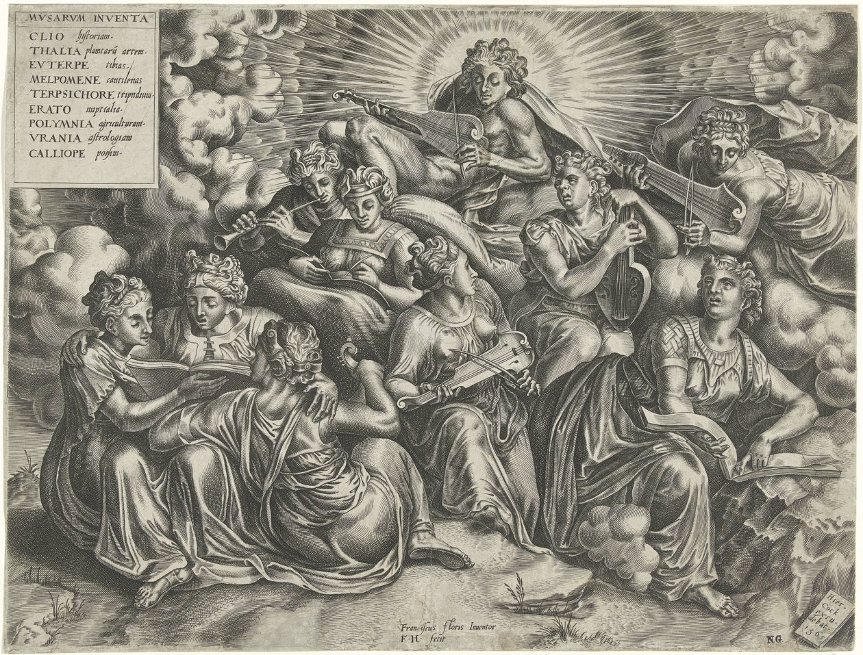 Apollo en de Muzen door Frans Huys