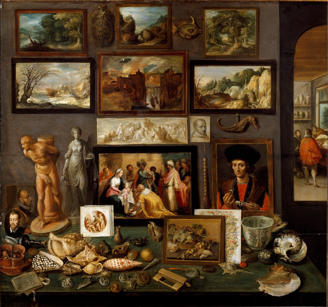 Kunst- en rariteitenkabinet door Frans II Francken