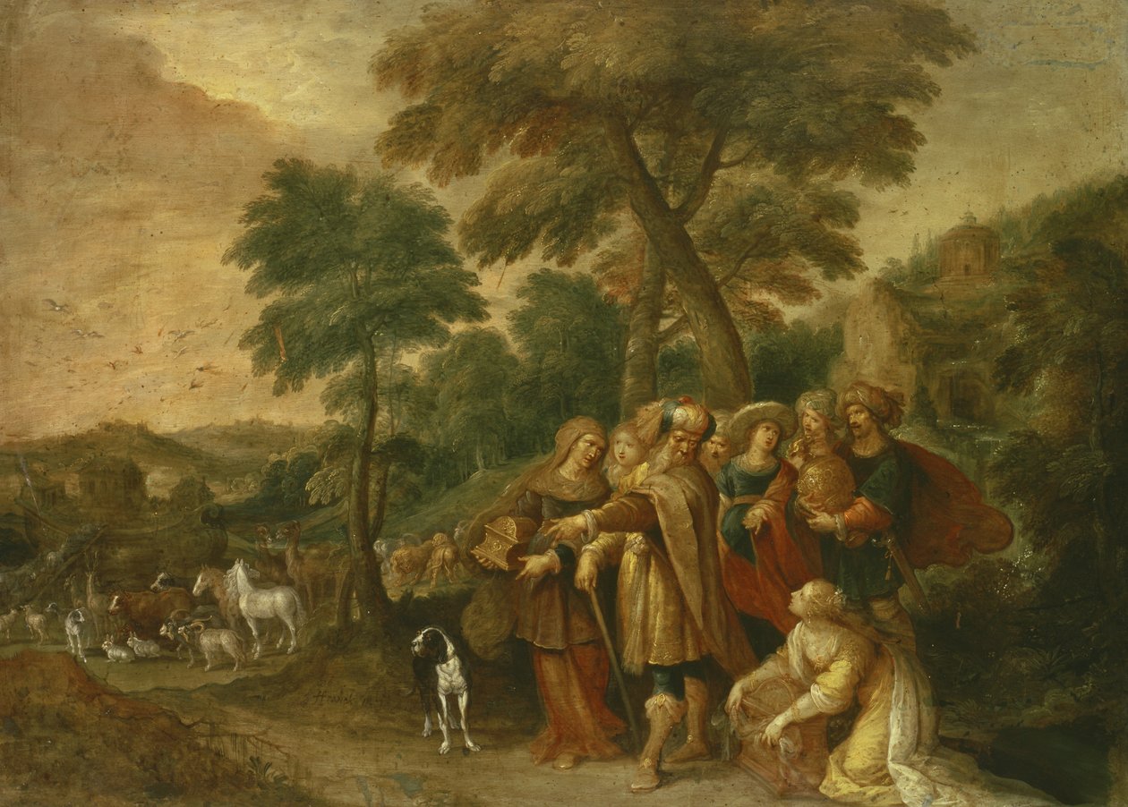 Noach gaat de Ark binnen door Frans II Francken