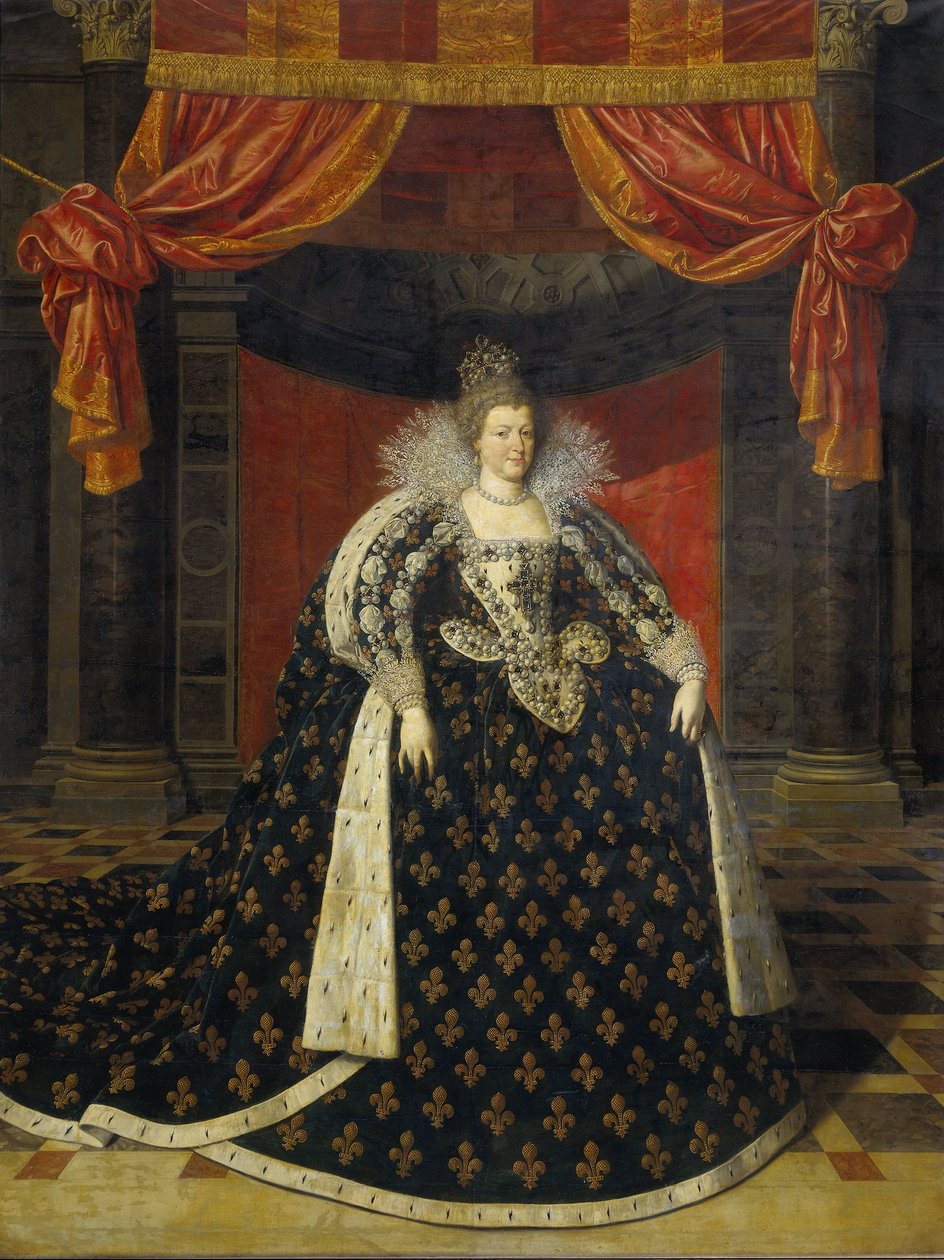Marie de Medici door Frans II studio of Pourbus