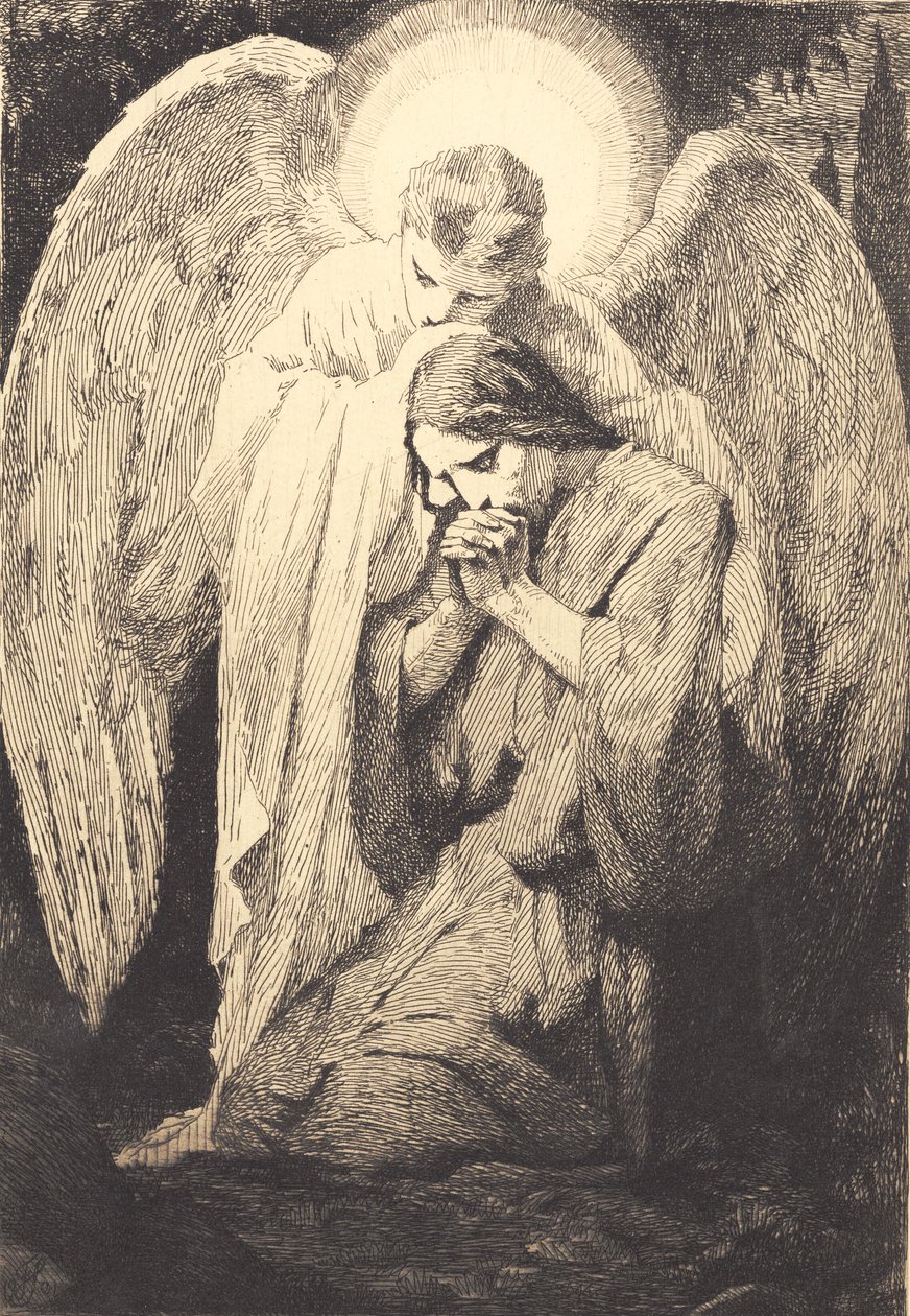 Christus in Gethsemane door Frans Schwartz