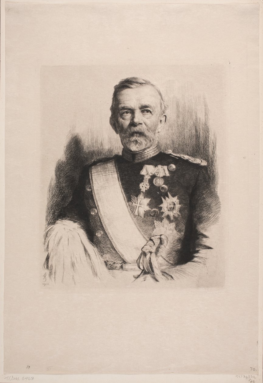 Portret van Generaal-majoor L. Koefoed door Frans Schwartz