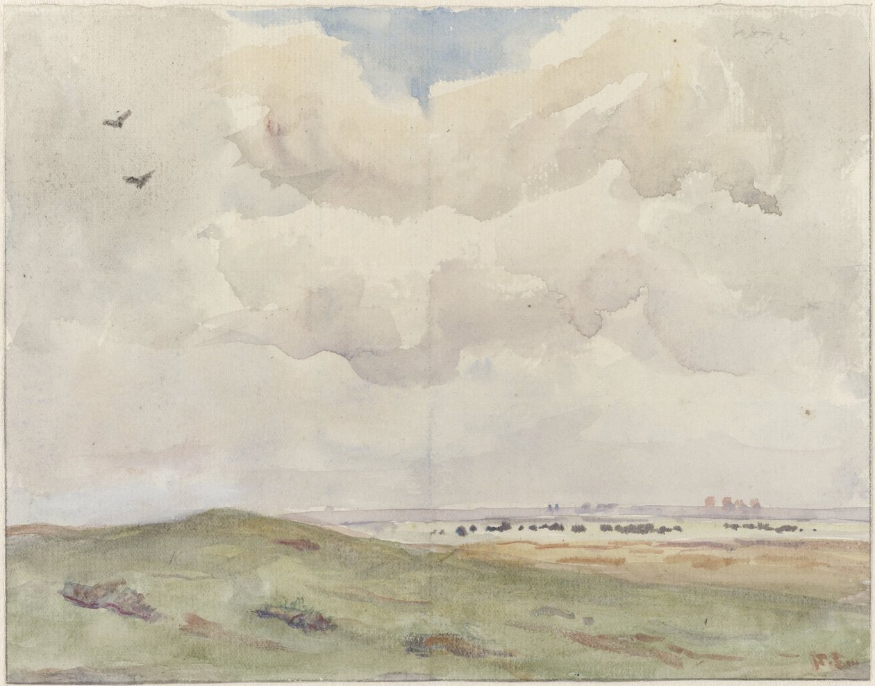 Duinlandschap met kudde door Frans Alexander Evert Lodewijk Smissaert