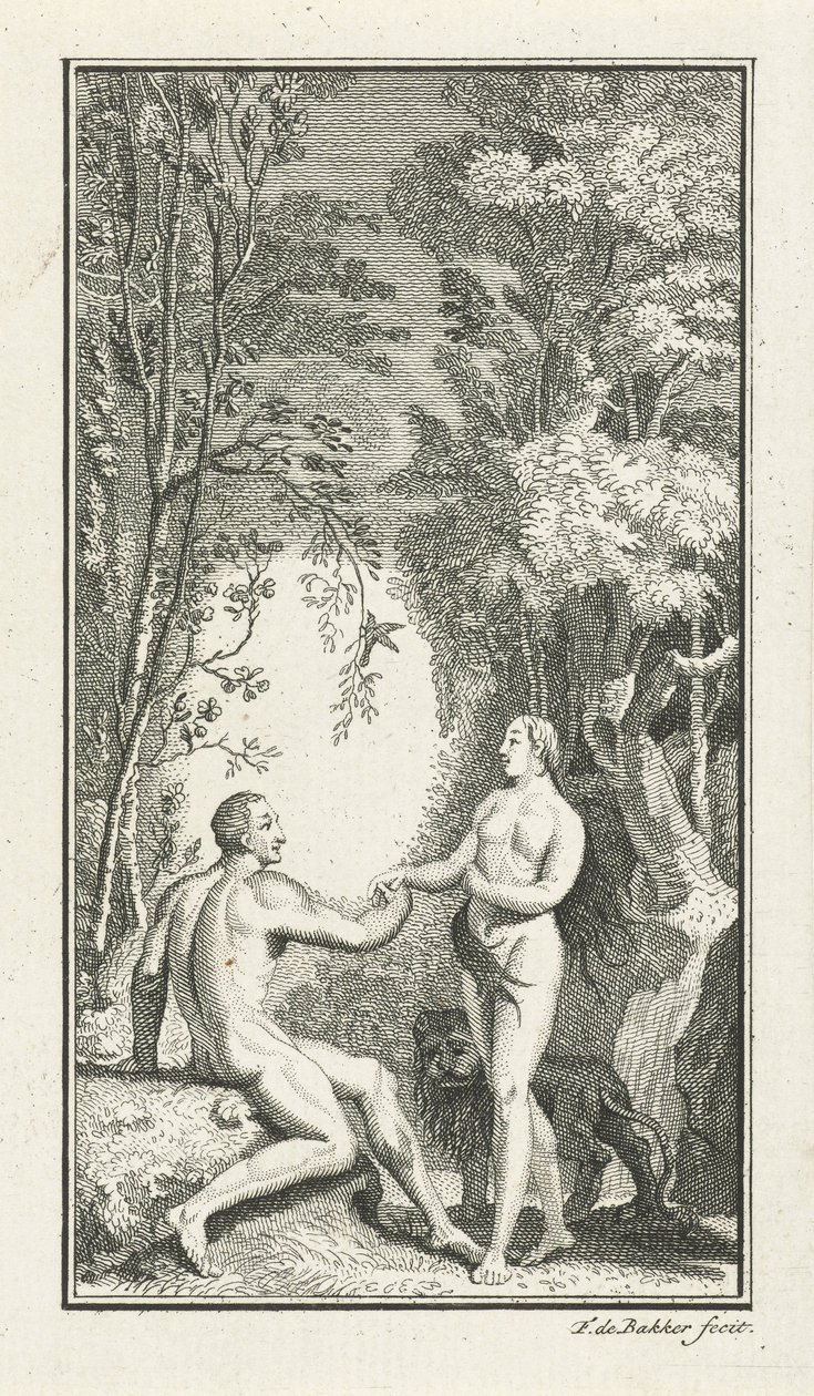 Het huwelijk van Adam en Eva door Frans de Bakker