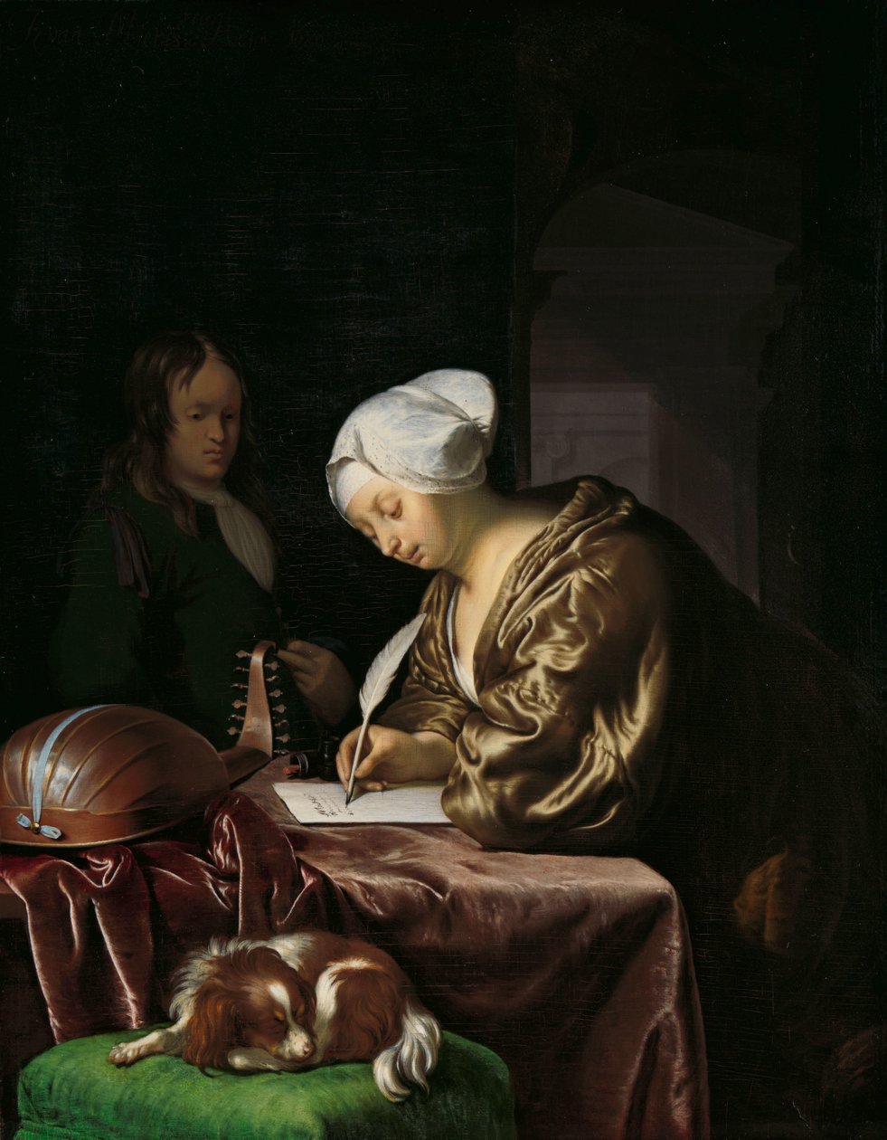 De Briefschrijfster door Frans van Mieris (I)