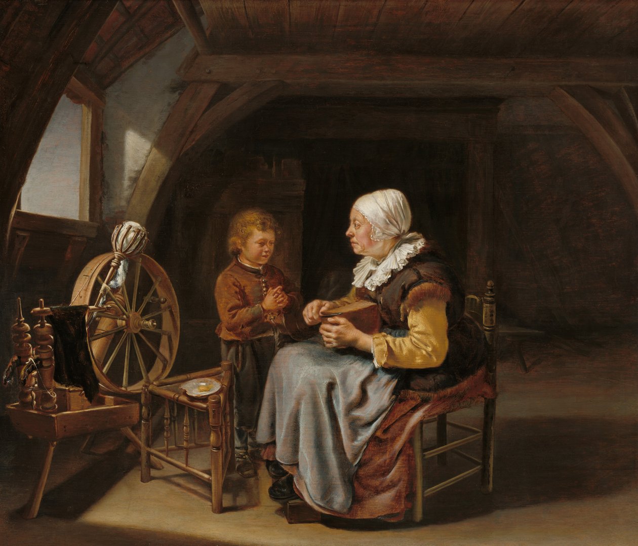 Dankzegging, ca. 1650-1655 door Frans van Mieris