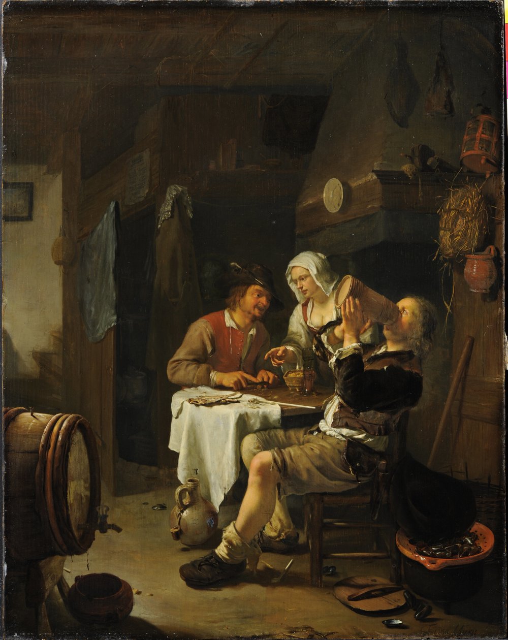 Taverne Scène door Frans van Mieris the Elder