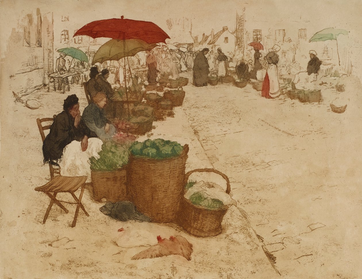 Groentemarkt door František Šimon