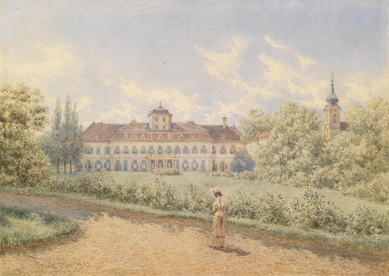 Blauer Hof Laxenburg door Franz Alt