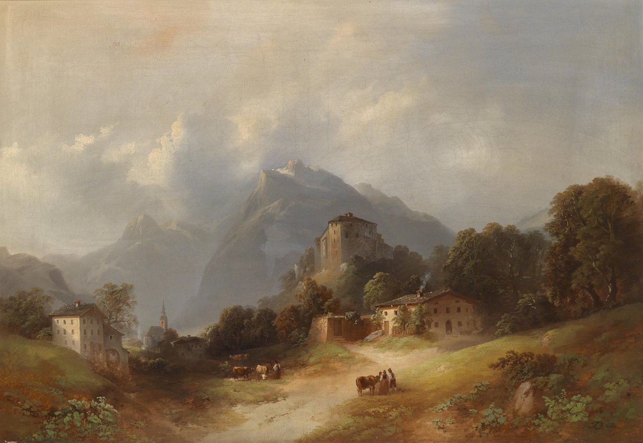 Landschap door Franz Barbarini