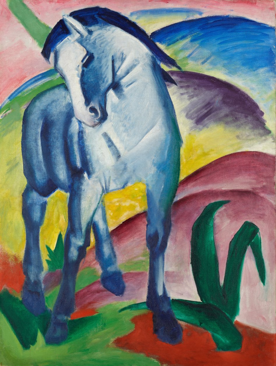 Blauw Paard I door Franz Marc