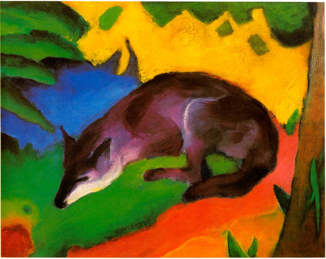 Blauw-Zwarte Vos door Franz Marc