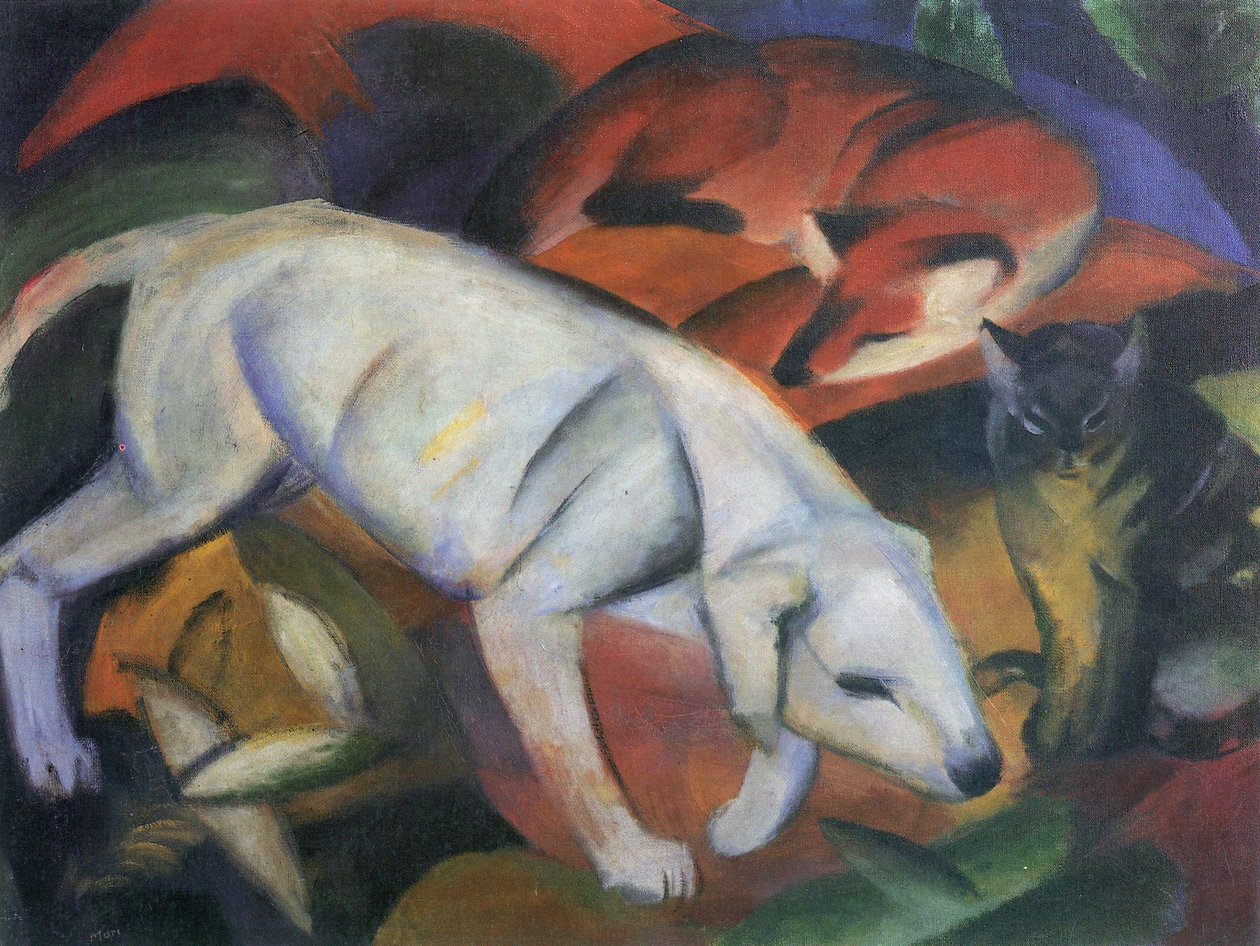 Drie dieren door Franz Marc