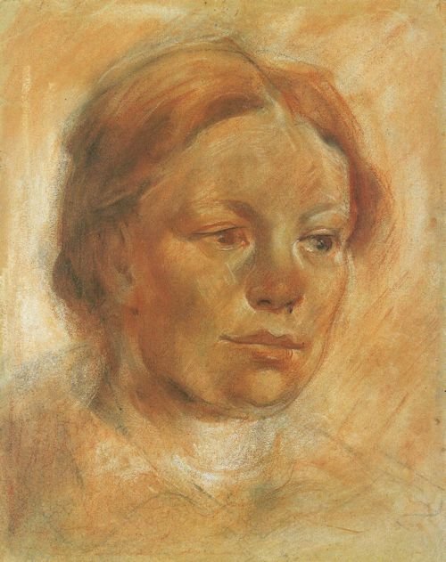 Meisjeshoofd door Franz Marc