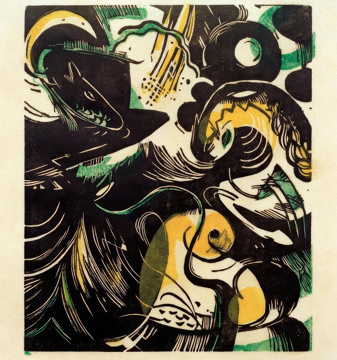 Scheppingsverhaal II door Franz Marc