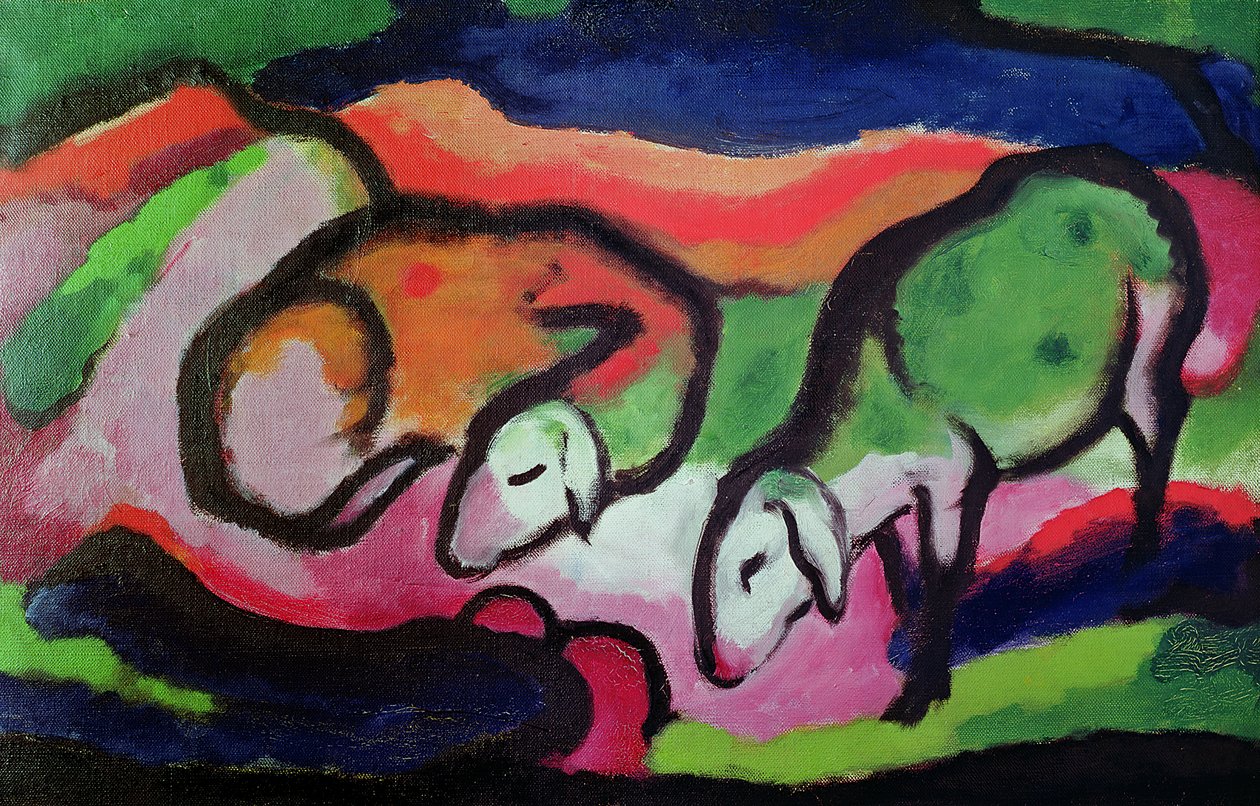 Schapen, 1912 door Franz Marc