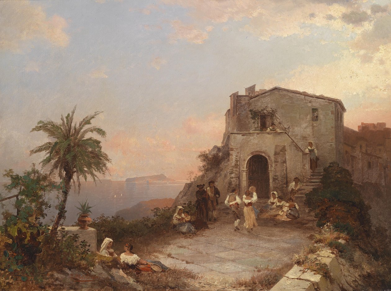 Zomerfeest in Italië door Franz Richard Unterberger