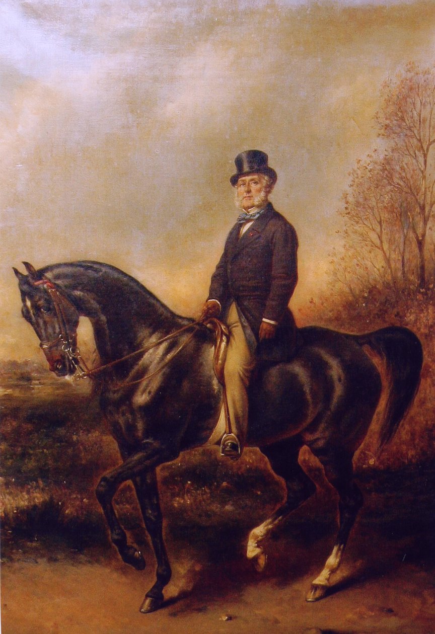 Ruiterportret van François Adolphe Akermann door Franz Xaver Winterhalter