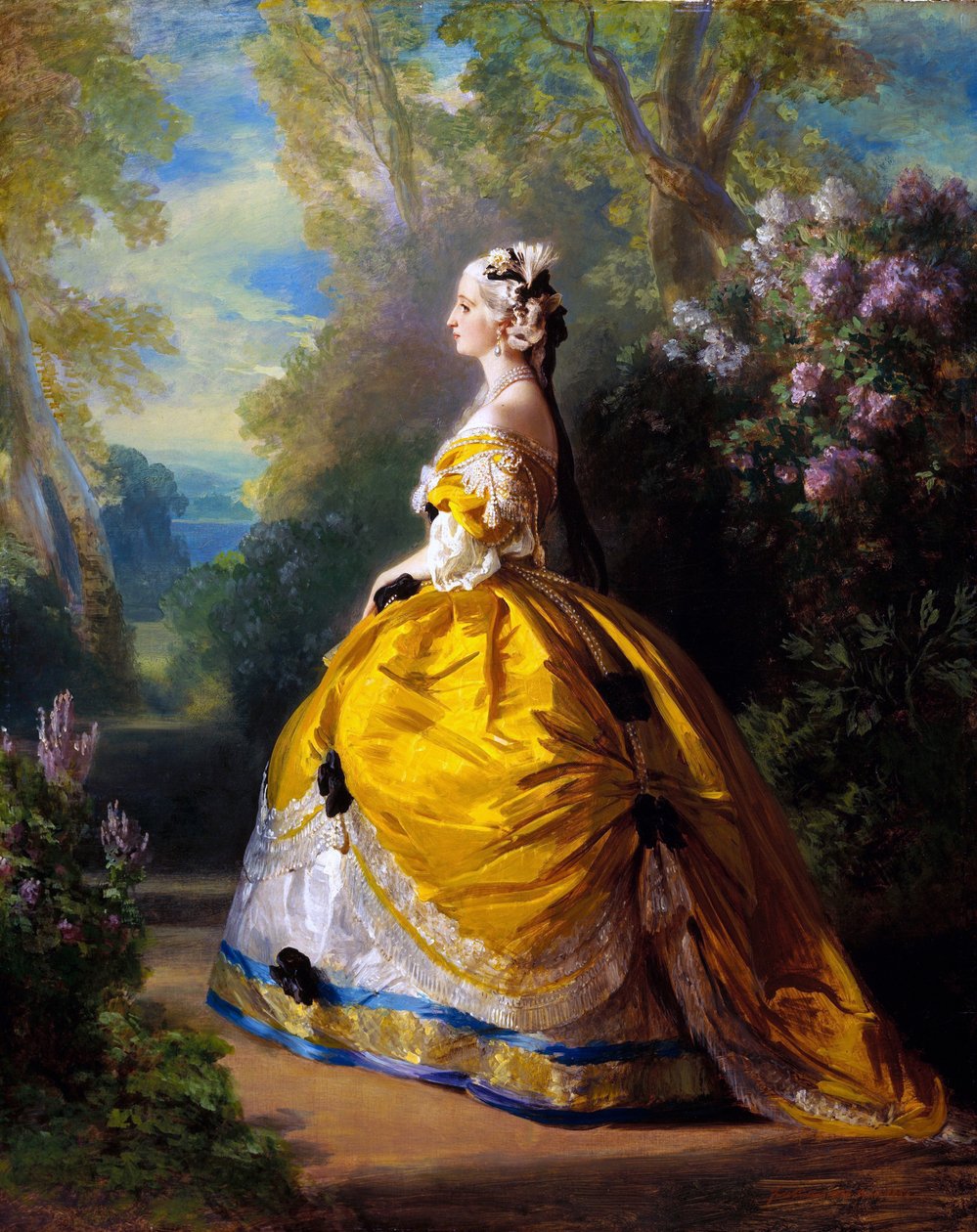 Keizerin Eugénie à la Marie-Antoinette door Franz Xaver Winterhalter