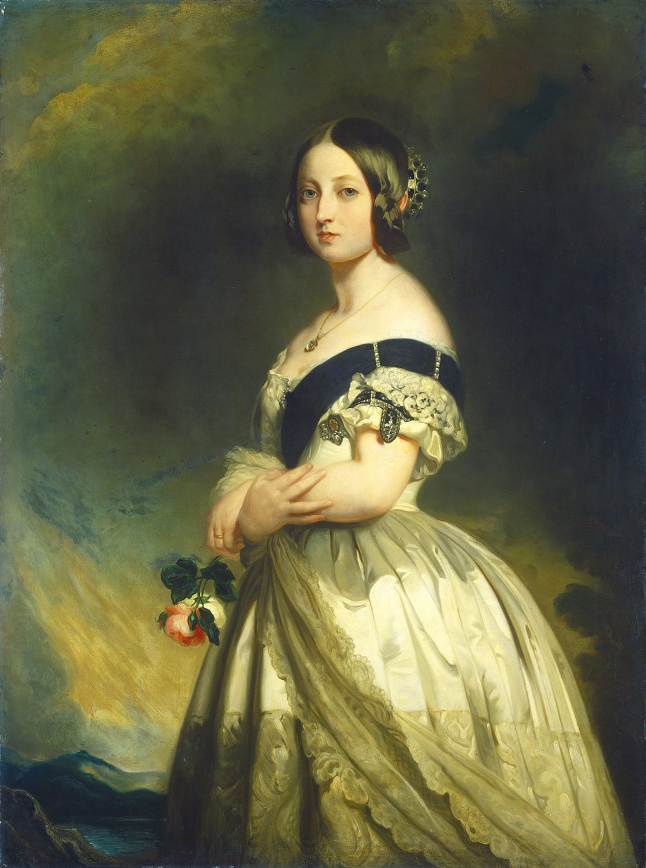 Koningin Victoria, ca. 1843 door Franz Xaver Winterhalter