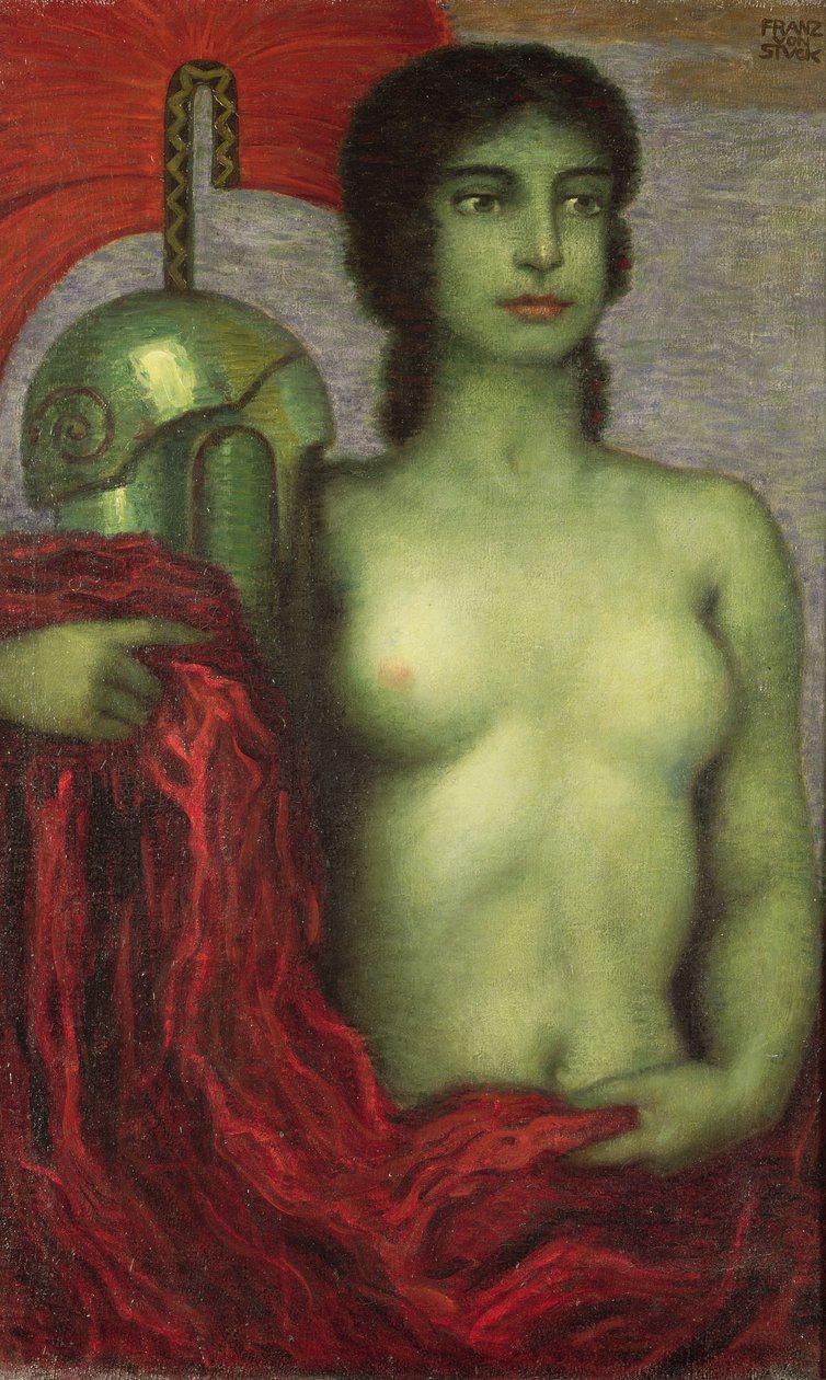 Athena, c.1923 door Franz von Stuck