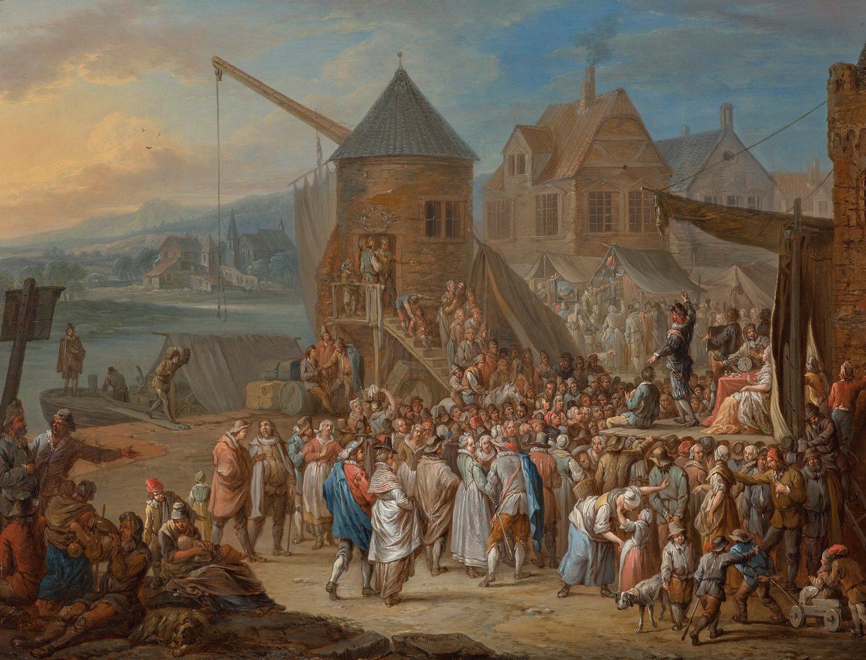 Jaarmarkt door Franz Christoph Janneck
