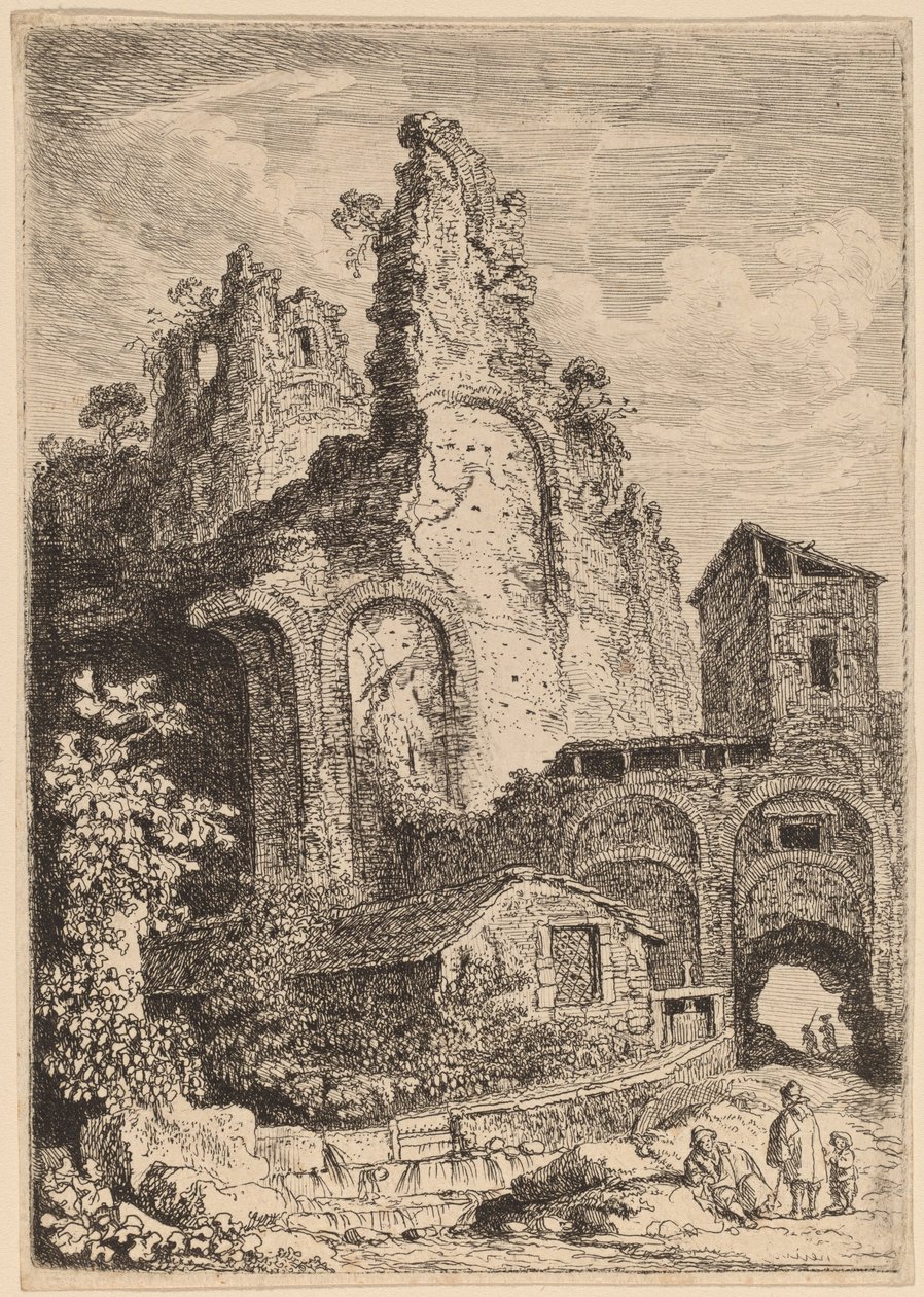 Het Oude Paleis in Tivoli door Franz Edmund Weirotter