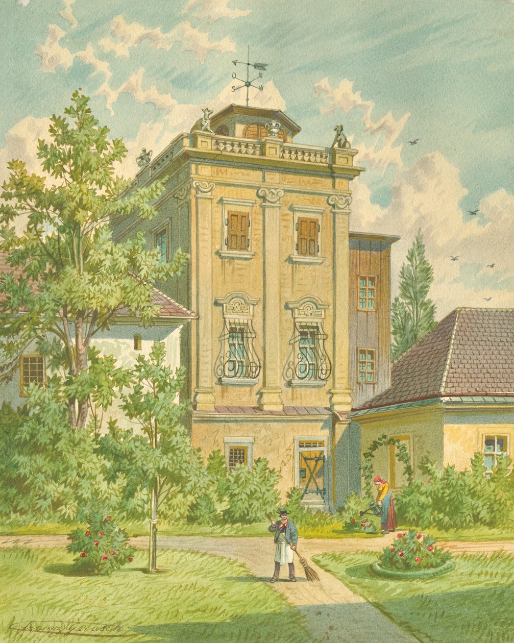 De oude Hundsturm in het 5e district van Wenen door Franz Gerasch