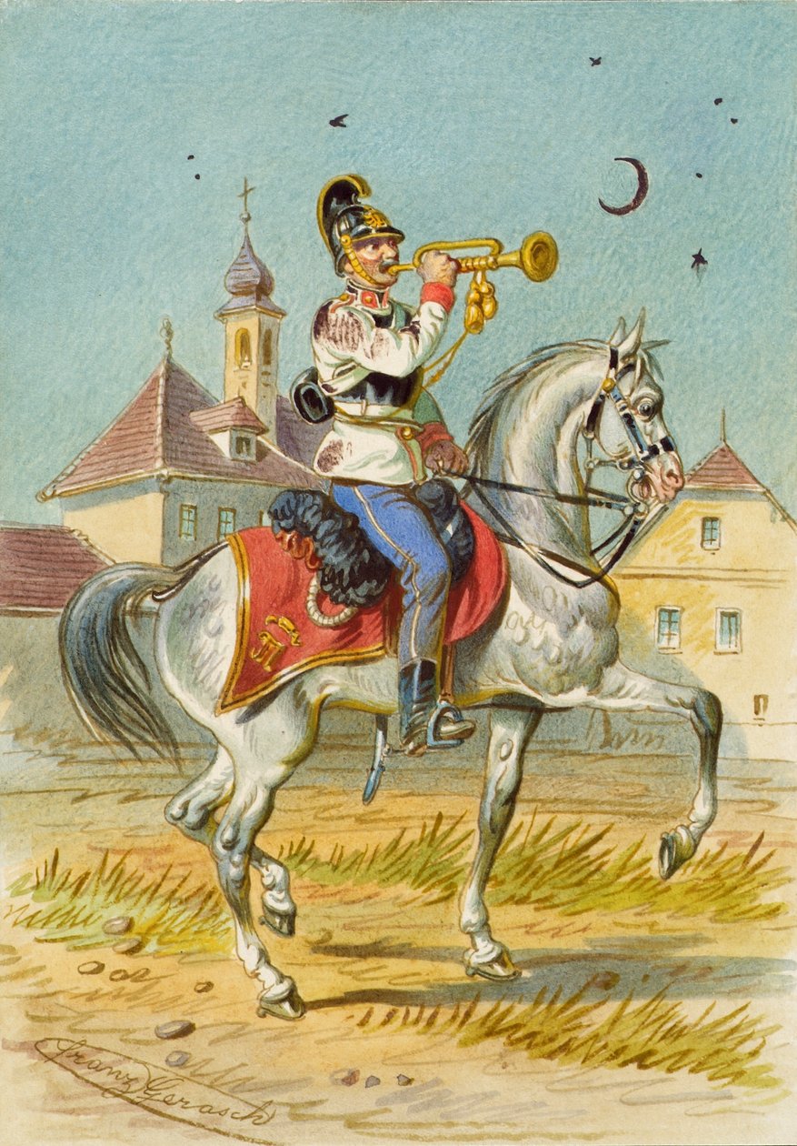 Soldaat te paard door Franz Gerasch