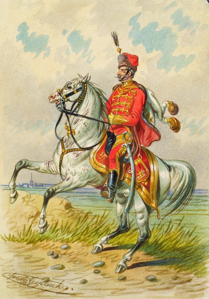 Soldaat te paard door Franz Gerasch