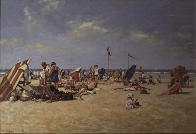 Zonnebaden door Franz Helfferich