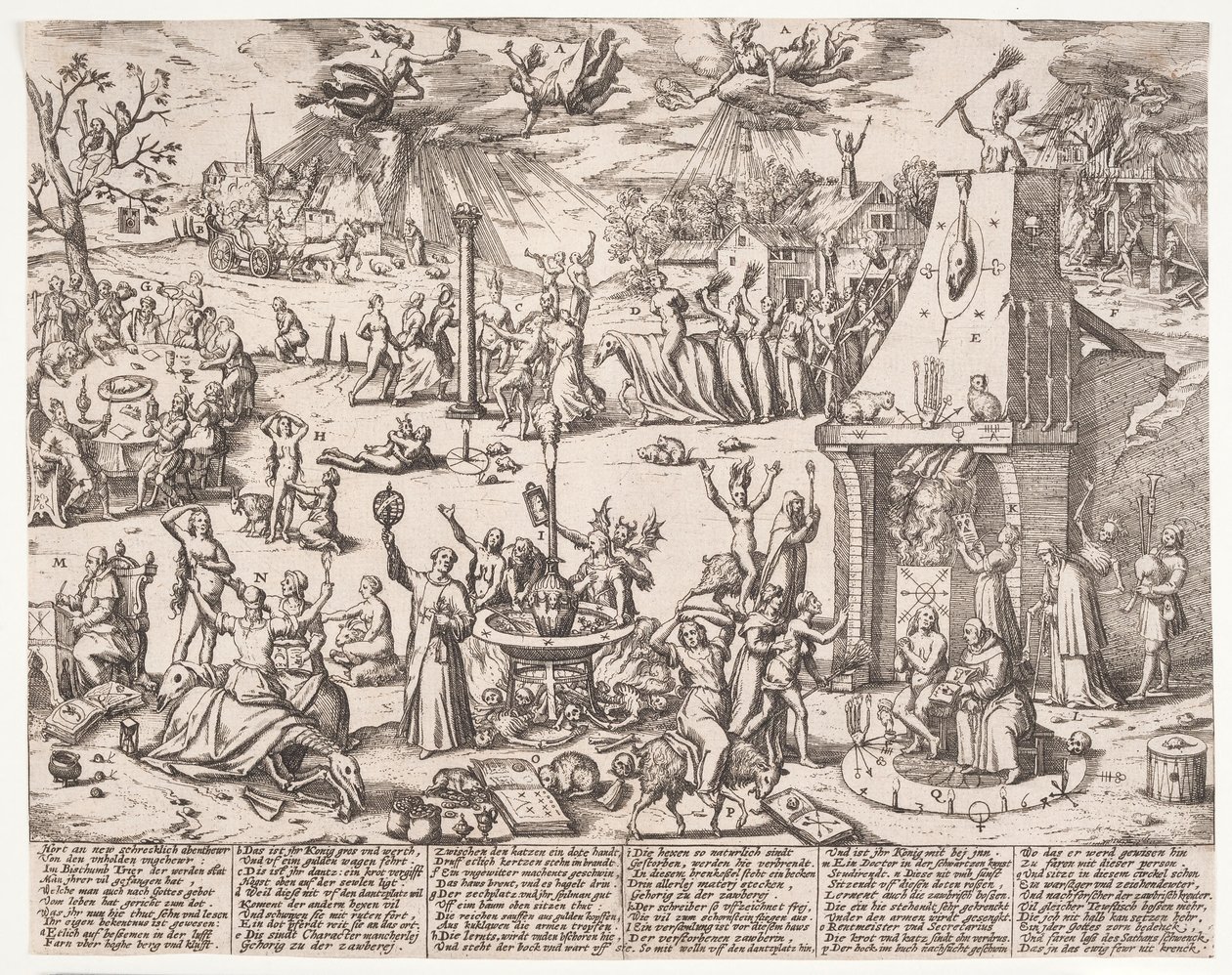 Heksensabbat door Franz Hogenberg