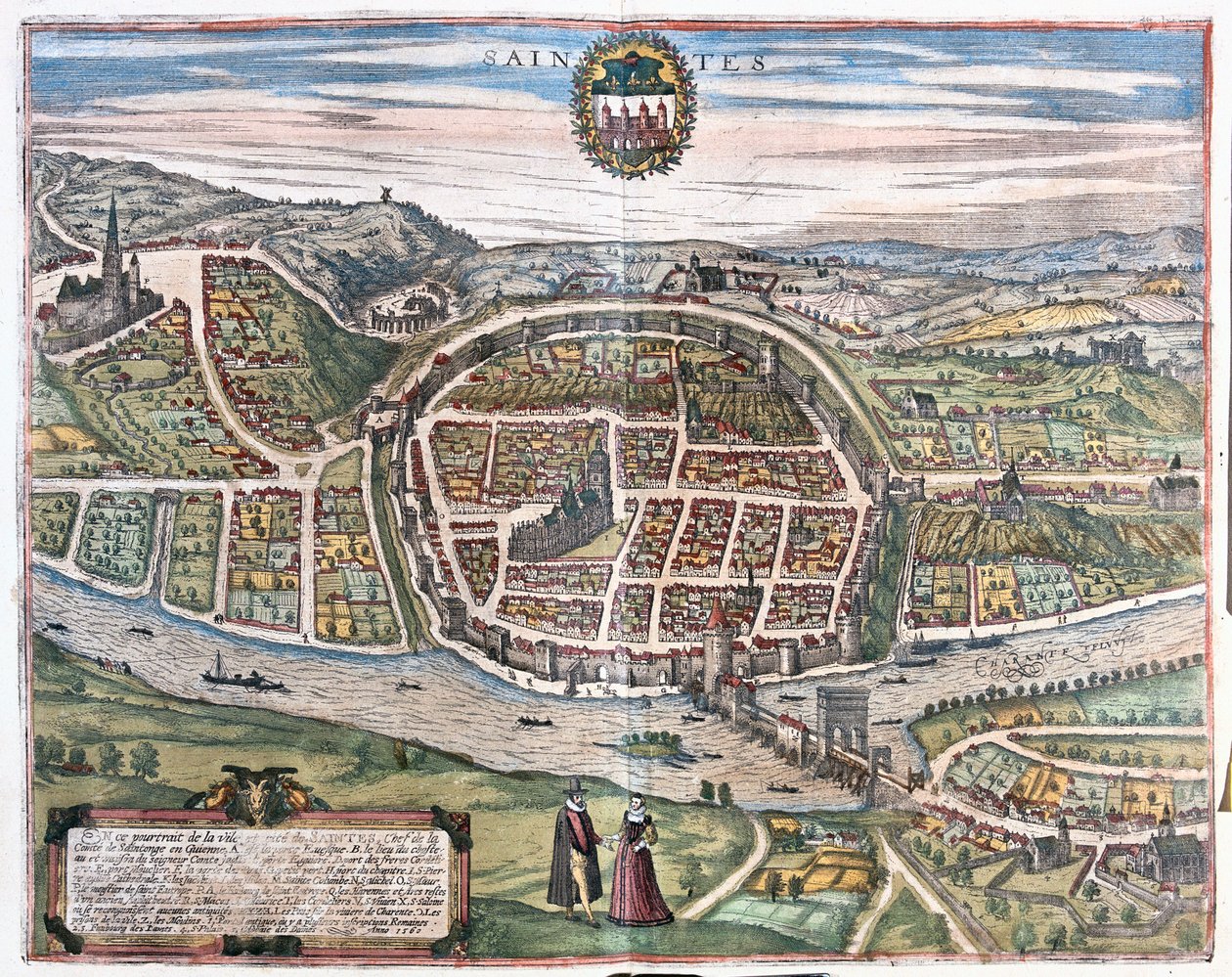 Saintes, Frankrijk door Franz Hogenberg